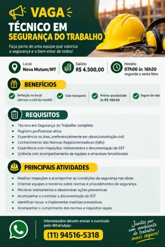 TÉCNICO EM SEGURANÇA DO TRABALHO