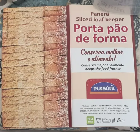 PORTA PÃO DE FÔRMA (DOIS MODELOS - VOLUME TOTAL 5.0L ) - PLASÚTIL = $ 20,00 CADA.