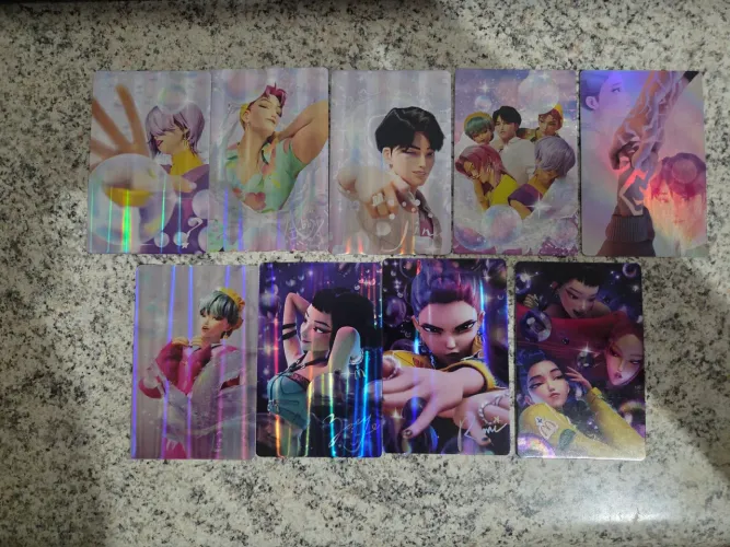 Lote 9 cartas guerreiras do kpop - Mcdonalds - LEIA A DESCRIÇÃO