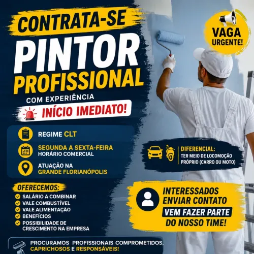 VAGA PINTOR PROFISSIONAL- CLT