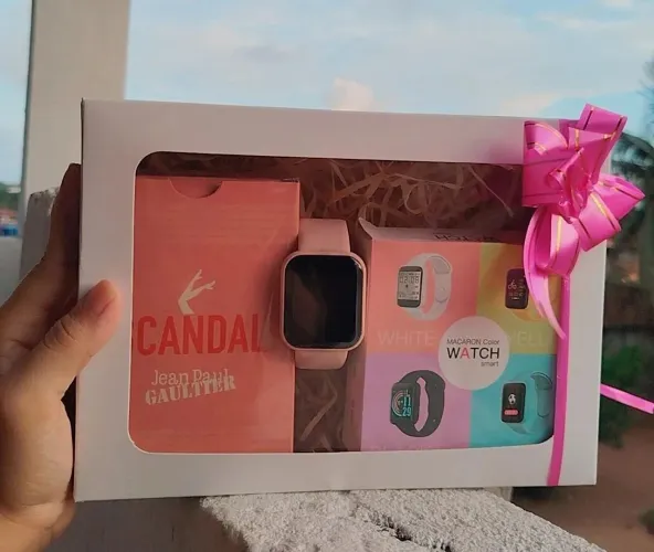 Kit para presentear dia dos namorados - smartwatch D20s + perfume 