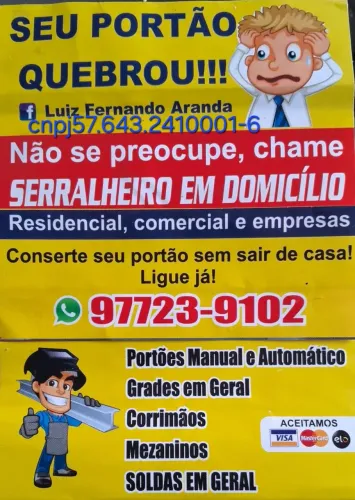 Serralheiro a domicílio abc e proximidades 