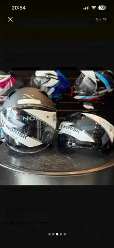 Capacete norisk zero, na caixa! Com viseira extra e óculos no capacete