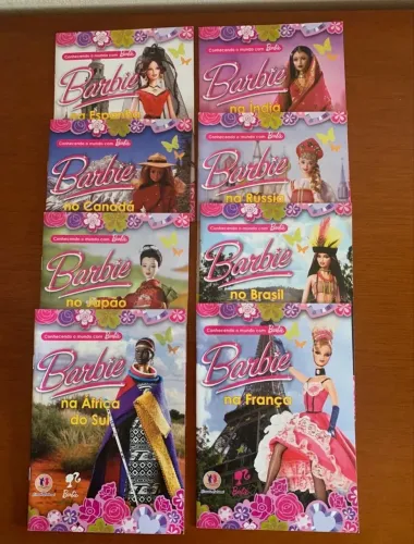 Coleção livro Barbie conhecendo o mundo com Barbie 