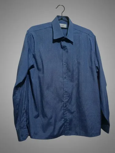 Camisa social,azul escuro,usada,T:G
