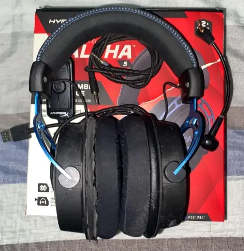 Headset Gamer HyperX Cloud Alpha S Azul, Som Surround 7.1