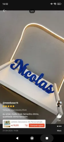Nomes personalizados 3d