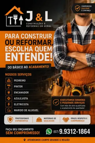 Pedreiro carpinteiro pintor encanador azulejista eletricista marido de aluguel