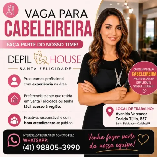 CABELEIREIRA COM EXPERIÊNCIA