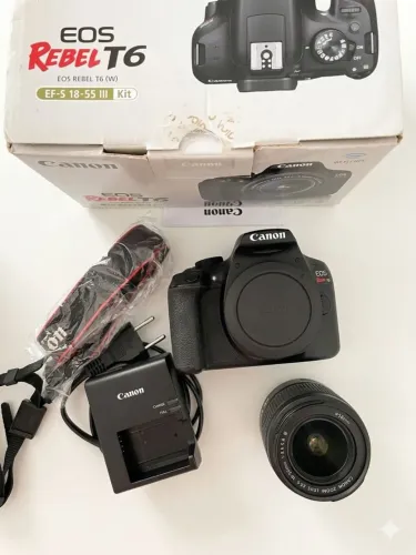 Canon T6 + Lente 18-55 + Caixa Semi Nova BSB