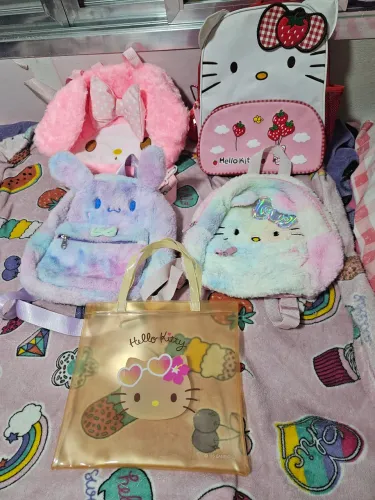 Kit mini mochilas Sanrio, hello kitty, Cinamonroll, My Melody alternativas Kawaii