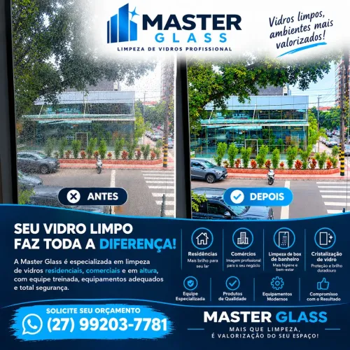Limpeza de vidro e reparos