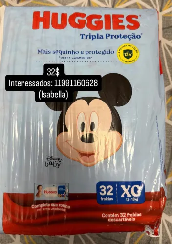 Fralda Huggies XG