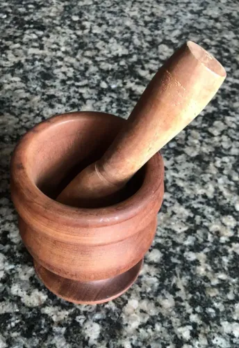 Pilão Madeira para Temperos