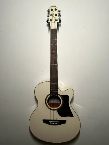 Violão Eletroacústico Strinberg BE30C Cutaway Branco Aço 6 Cordas