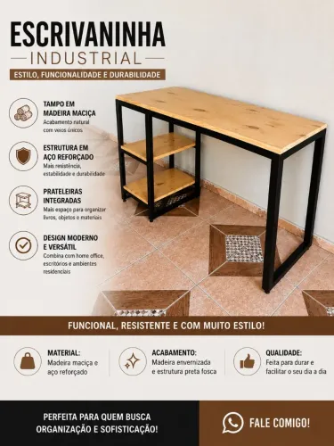 Escrivaninha industrial 