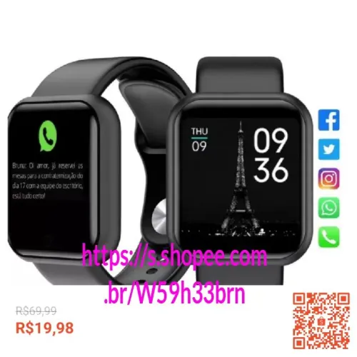 Relógio smartwatch da shopee
