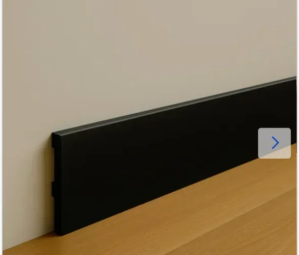 Rodapé 15 cm PVC preto 