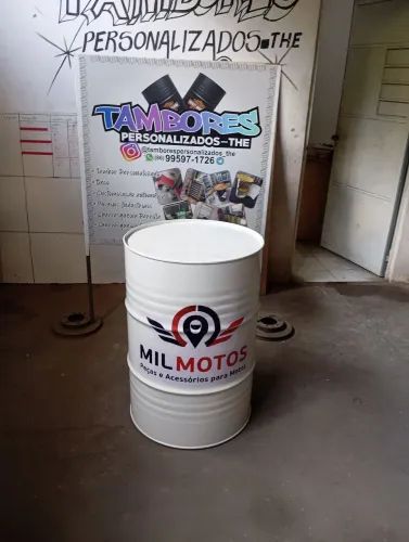Mesa aparador de tambor logomarca de empresa