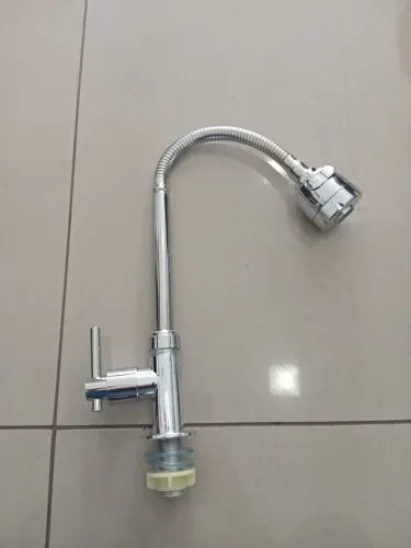 Torneira aço inox bancada nova.