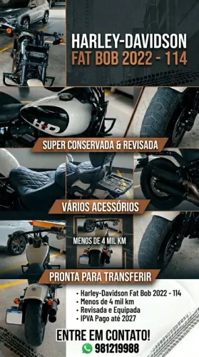 Harley Davidson Fat BOB - 114 - Exclusiva 