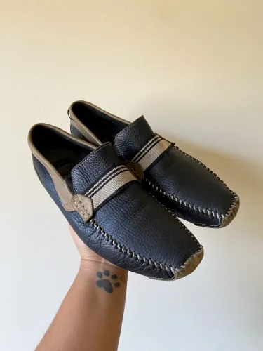 Mocassim masculino de couro - Sândalo
