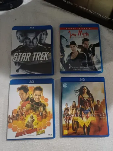 Lote 4 Filmes Blu-ray Originais - Marvel, DC, Star Trek, João E Maria