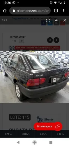 Peças de Escort Zetec 98 GL
