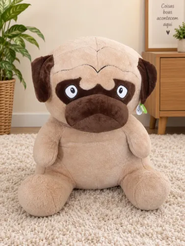 Urso de Pelúcia Pug Gigante 70cm