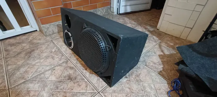 Caixote de som estilo PA para altofalante de 12, corneta e Tweeter