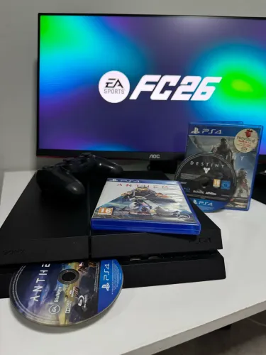 Ps4 + 1 Controle + 18 Jogos