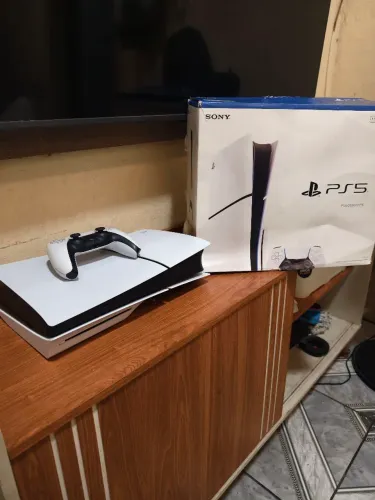 Ps5 slim mídia física completo com caixa