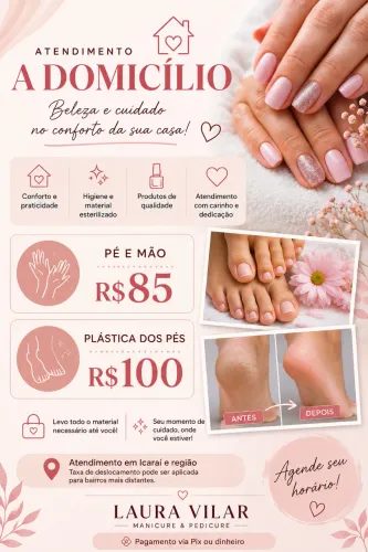 Manicure e Pedicure a Domicílio em Niterói | Pé e Mão | Plástica dos Pés
