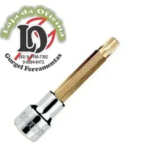 Soquete Multidentada Longa 1/2 x m6 x 100mm - SATA ST25802SC