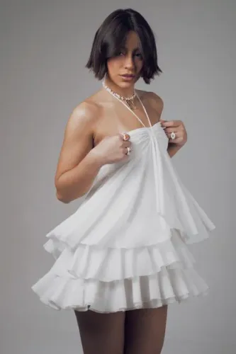 Vestido branco - pérola P - PANGEIA