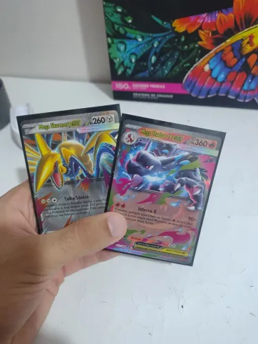 Carta pokémon mega Charizard x ex e mega skarmory ex