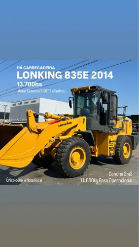 Pá Carregadeira LONKING 835e Único dono com NF