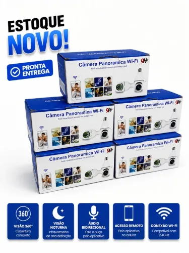 Chegou a Câmera de Segurança Wi-Fi 360° Full HD por apenas R$ 89,90!