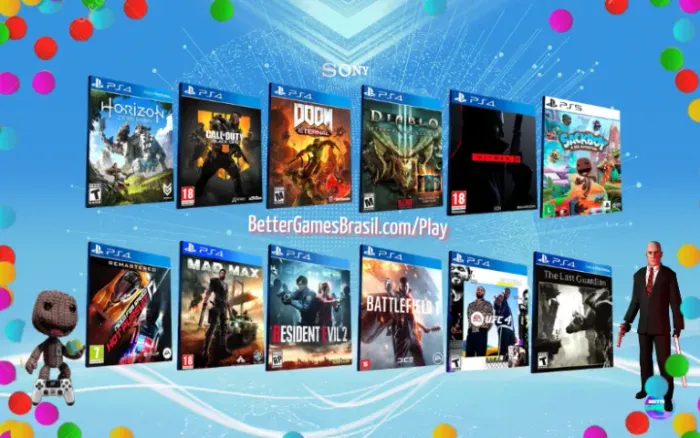 Doom - Mad Max PS4 Sackboy - Hitman Horizon - PS5 UFC Cod - NFS Resident Evil BF The Last