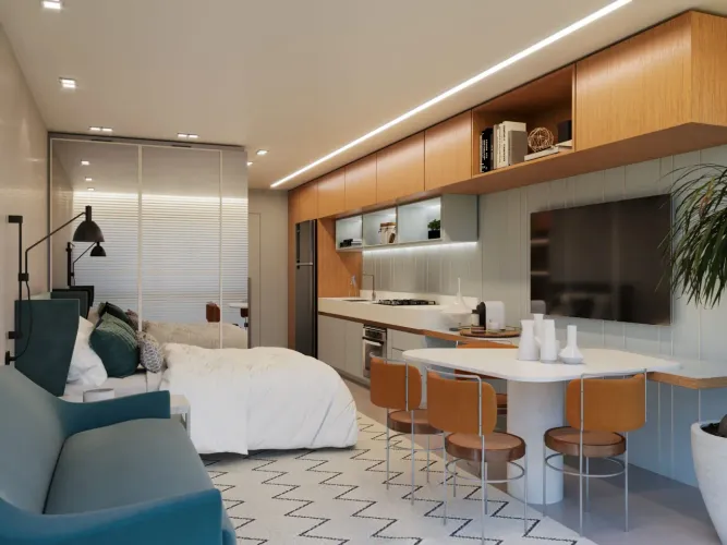 Flats Modernos à venda com 30 m2 em Boa Viagem - Recife - PE