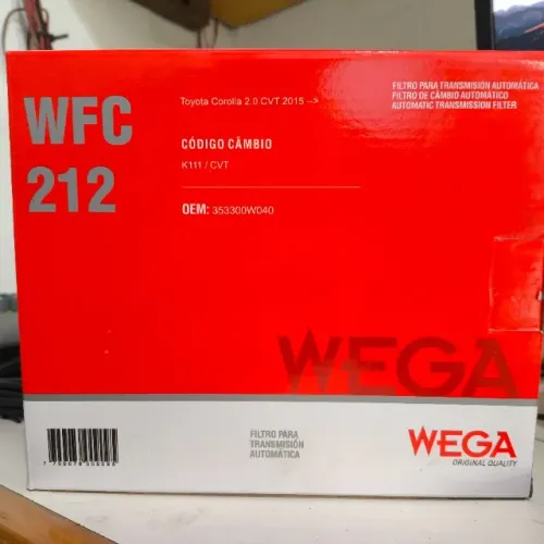 Filtro de Câmbio Automático Wega WFC212 novo e lacrado