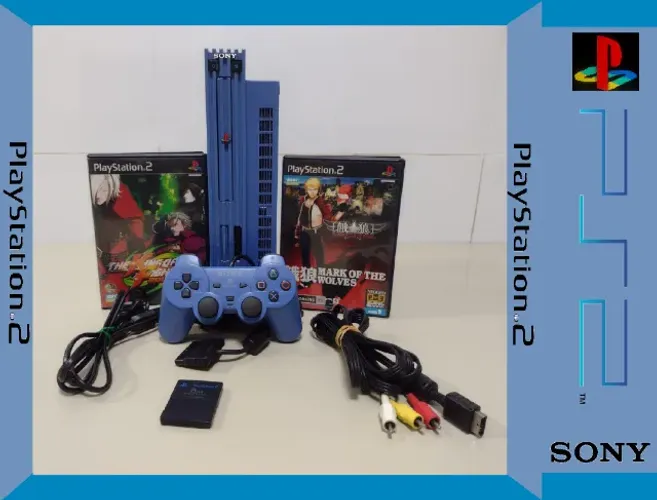 Playstation 2 Fat Toy Blue Com 02 Jogos E Memorycard