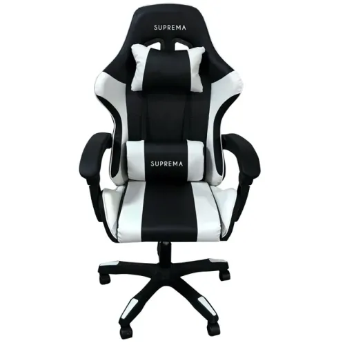 Cadeira Gamer Suprema White, Reclinável, Almofada Lombar/Cervical - WZetta