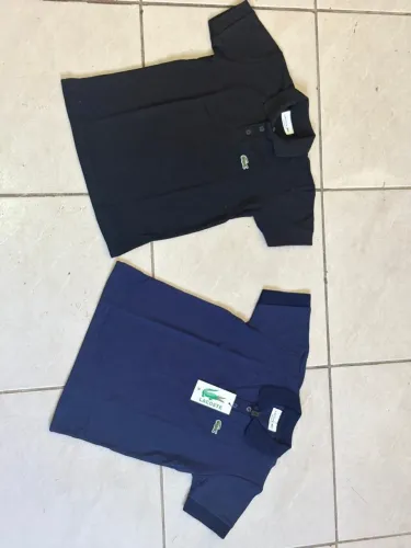 Camisa Polo Infantil - Preta e Azul-Marinho
