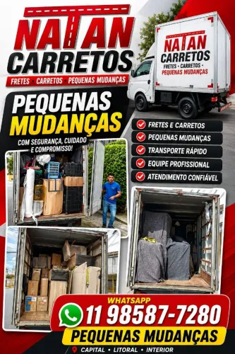 CARRETOS FRETES E PEQUENAS MUDANÇAS - BRÁS BELÉM TATUAPÉ