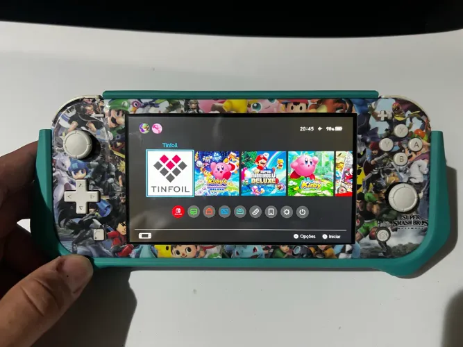 Nintendo Switch lite desbloqueado com sd de 256 gb