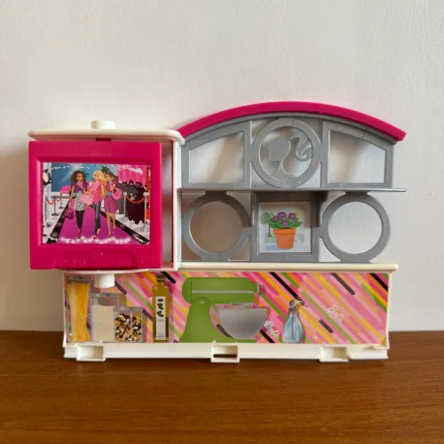 Cozinha Barbie Glam Microondas TV Barbie