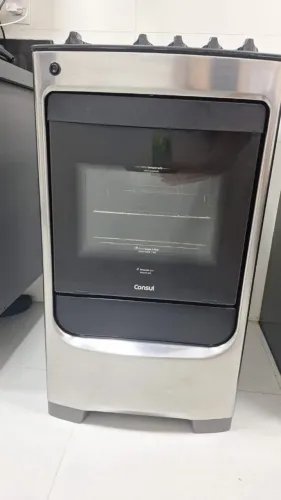 Vendo Fogão Consul 4 bocas com mesa de vidro temperado, frente em inox