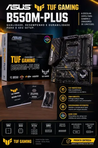 Placa Mae Tuf Gaming B550M - Plus