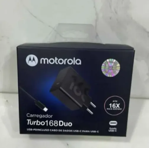 Carregador Motorola Turbo 168w Duo